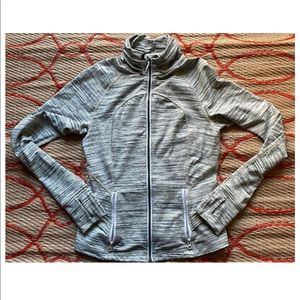 Lululemon scuba black gray zip up jacket Size 6